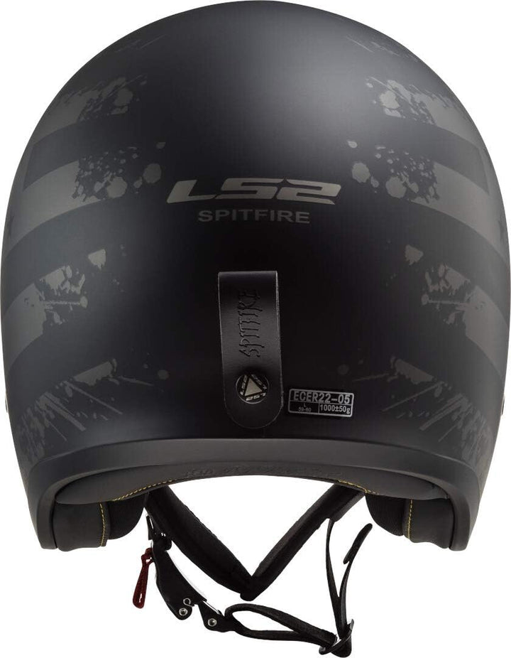 LS2, Jethelme motorrad Spitfire Black Flag, XS XS Schwarz, XS Schwarz