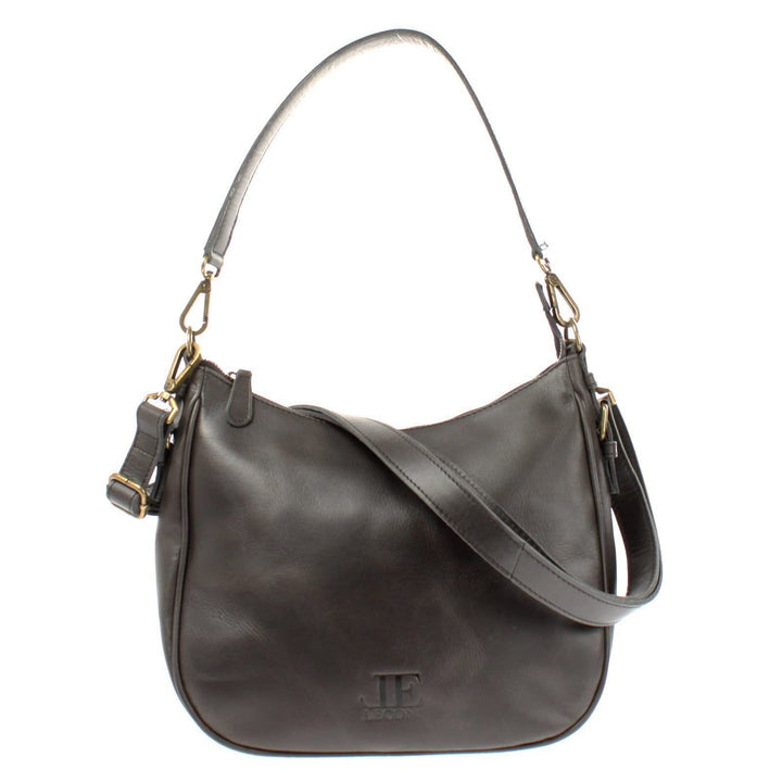 LECONI Schultertasche Henkeltasche Damentasche Umhängetasche natur weiche Ledertasche Handtasche Dam