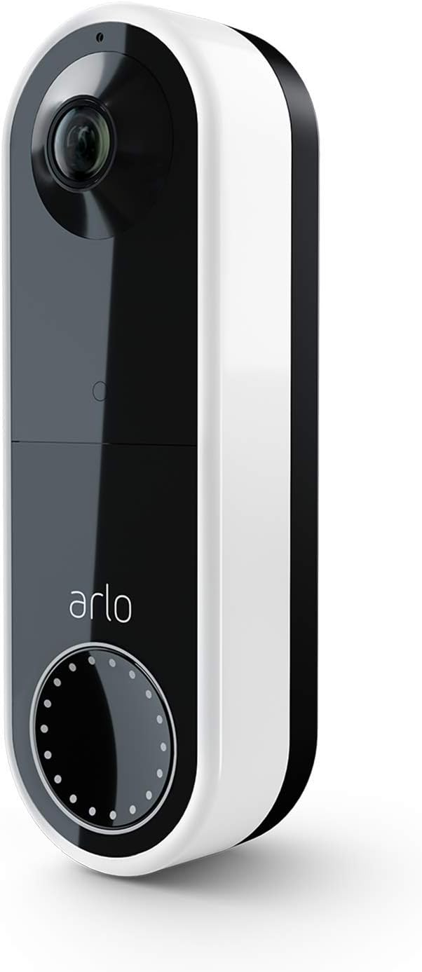 Kabellose Arlo Essential Video Türklingel, 1080p, 25% grösseres Sichtfeld, WLAN, Bewegungsmelder, 2-