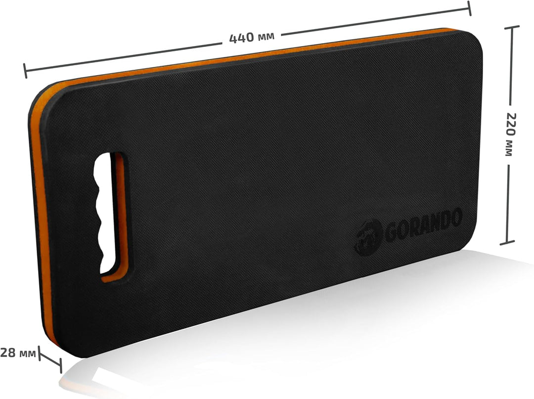 GORANDO® Premium Kniekissen |orange| Kniebrett | Knieunterlage - Ideal für die Arbeit in Werkstatt,