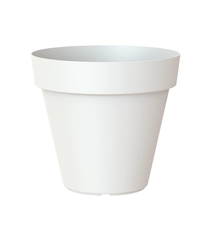 Artevasi Capri-Topf, Runder Plastiktopf, 40cm, Farbe: Weiss Weiss 40cm Normal, Weiss 40cm Normal