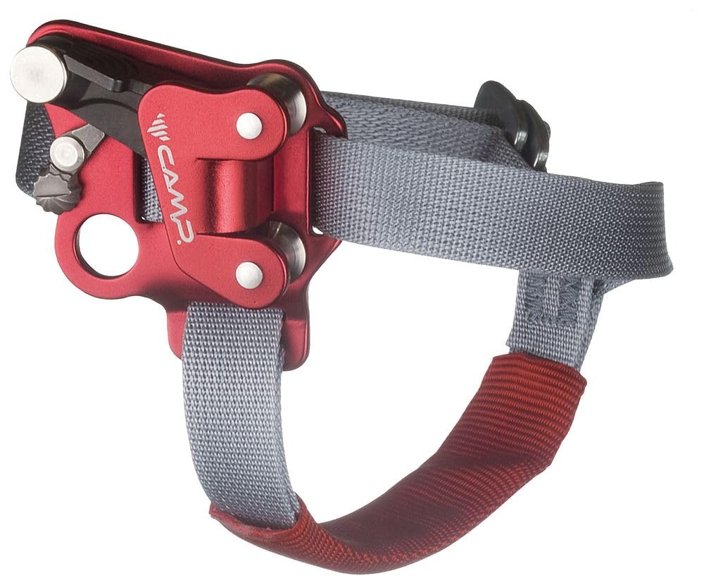 CAMP Turbofoot Evo Grau - Innovative effiziente Fusssteigklemme, Grösse Rechts - Farbe Grey - Red