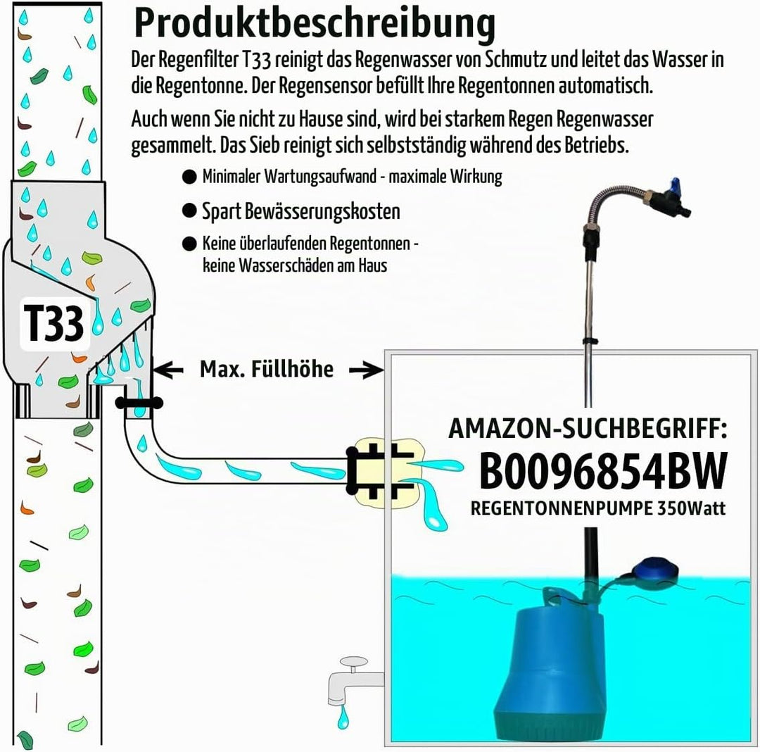 REGENTONNE EICHENFASS 240l Wasserfass REGENFASS Wassertonne REGENWASSERTONNE in Holz-Optik mit Decke
