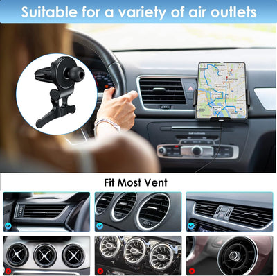 Qoosea Kabelloser Kfz-Ladegerät Halter, Doppelspule 15W Smart Qi Wireless Charger Starke Saugleistun