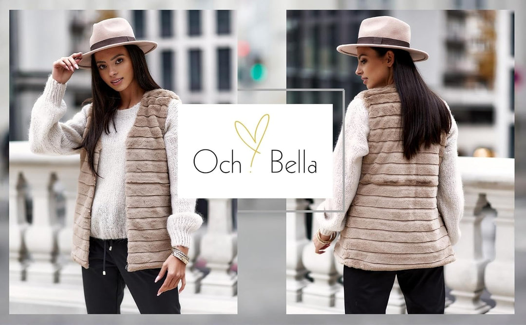 Och Bella Weste für Damen, Weich und Flauschig, Kurze Fellweste, Perfekt für Kältere Tage, Stylische
