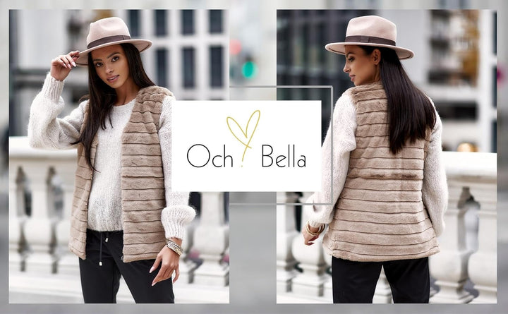 Och Bella Weste für Damen, Weich und Flauschig, Kurze Fellweste, Perfekt für Kältere Tage, Stylische