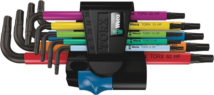Wera 950 SPKL/9 SM N Multicolour Winkelschlüsselsatz, metrisch, BlackLaser, 9-teilig, 05022089001 &
