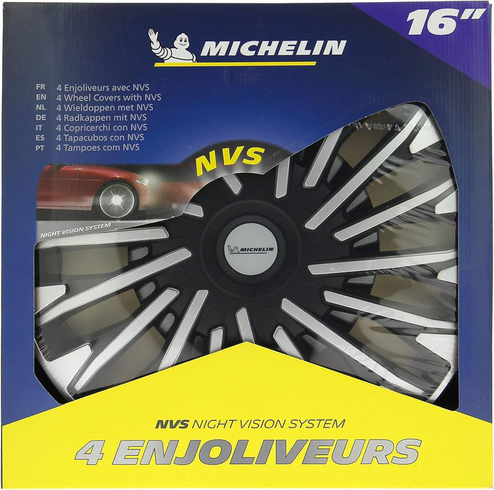 Michelin 0090 Radkappen, 4 Stück, NVS 942 Grau 16" pollici, 16" pollici