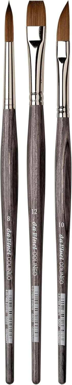 da Vinci Aquarellpinsel Geschenkbox Colineo mit 3 Pinseln, Gr. 8,10,12