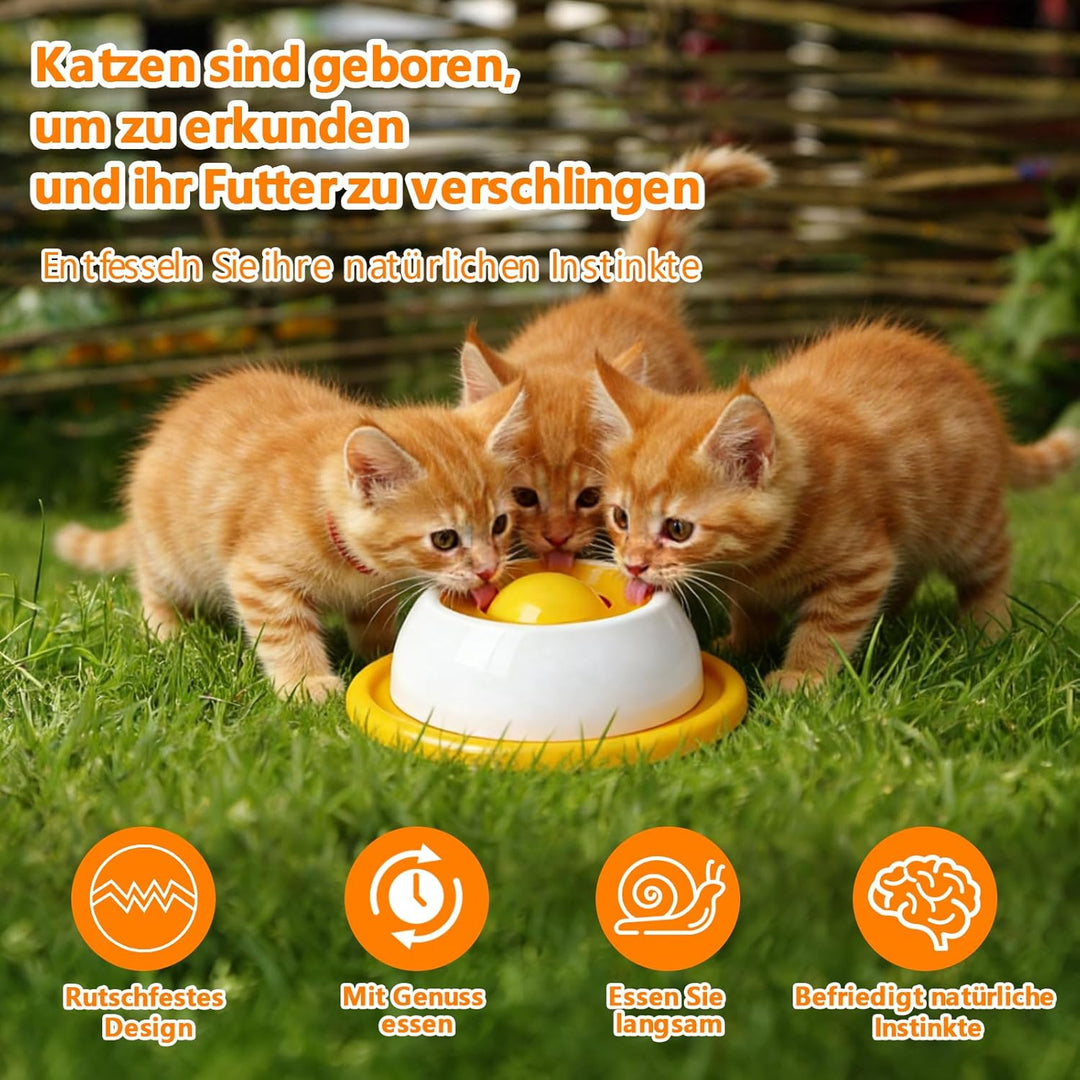 Hundelickspielzeug, Leckmatte, Lick Bowl, Schleckball mit integrierter Rollkugel und Antirutsch-Desi