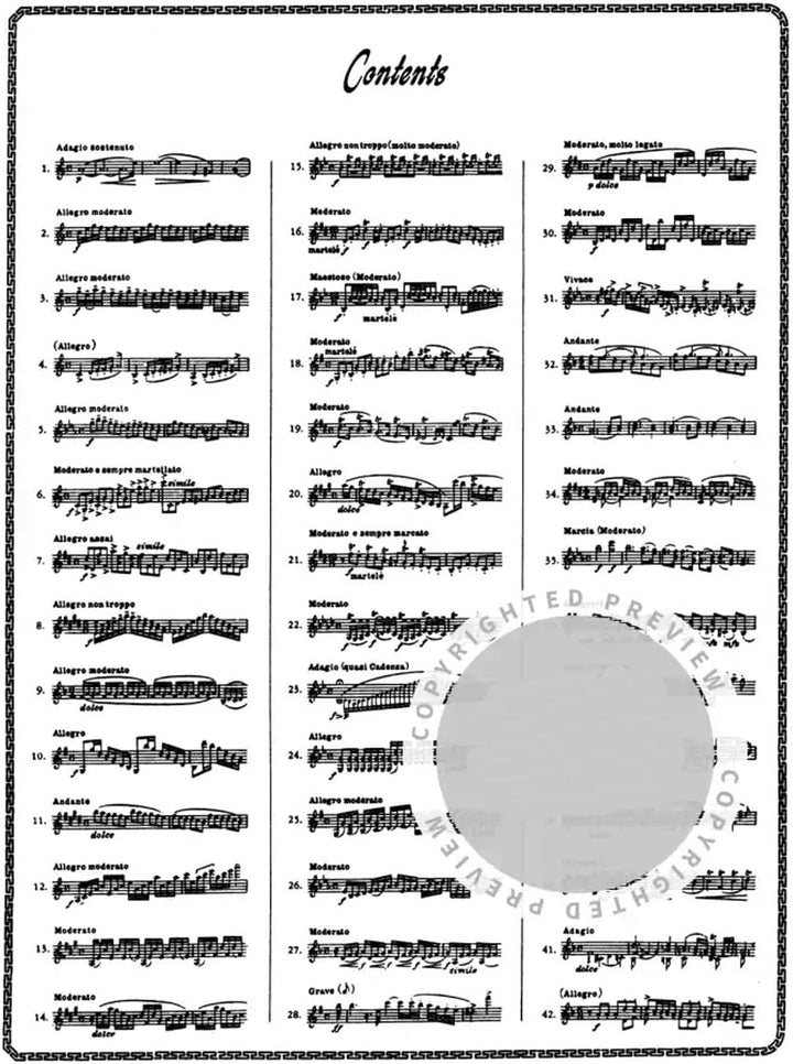 KREUTZER - Estudios y Caprichos (42) para Violin (Galamian)