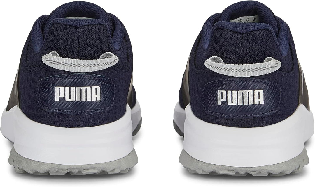 pumagolf Herren Fusion Grip Extra WideGolfschuh 45 EU Puma Navy Puma Silver Quiet Shade, 45 EU Puma