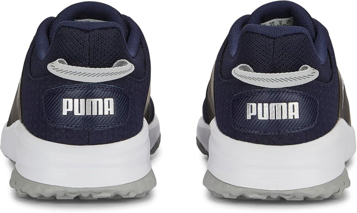 pumagolf Herren Fusion Grip Extra WideGolfschuh 45 EU Puma Navy Puma Silver Quiet Shade, 45 EU Puma