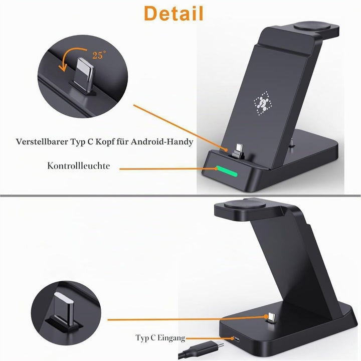 3 in 1 Ladestation für Samsung ladestation Watch und Handy, induktion ladegerät für Sumsung Galaxy S