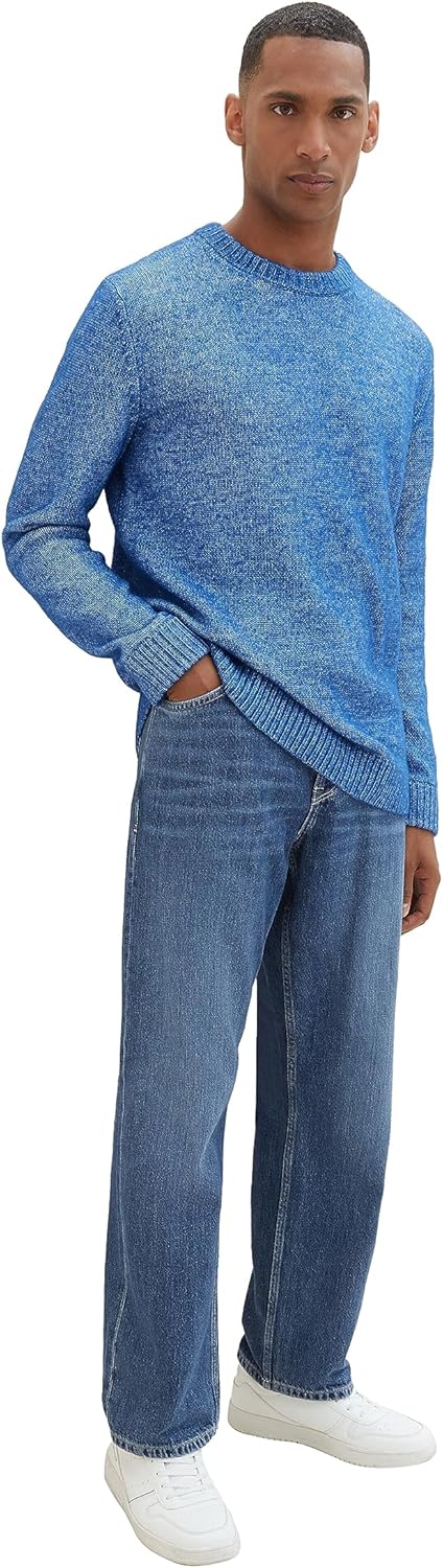 TOM TAILOR Herren Pullover XXL 34433 - Hockey Blue White Core, XXL 34433 - Hockey Blue White Core