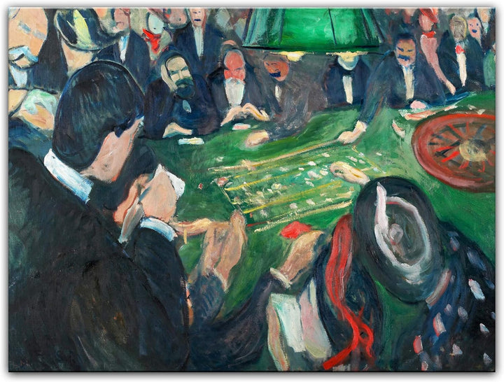 Bilderdepot24 Bild auf Leinwand | Edvard Munch At the Roulette Table in Monte Carlo in 80x60 cm als