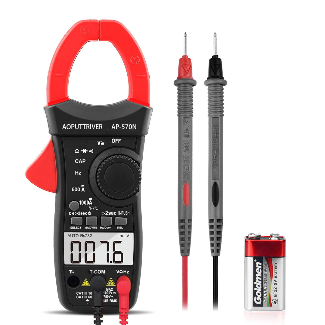 Clamp Meter AP-570N TRMS 6000 Counts Strommesszange AC DC-Strommesszange mit automatischer Reichweit