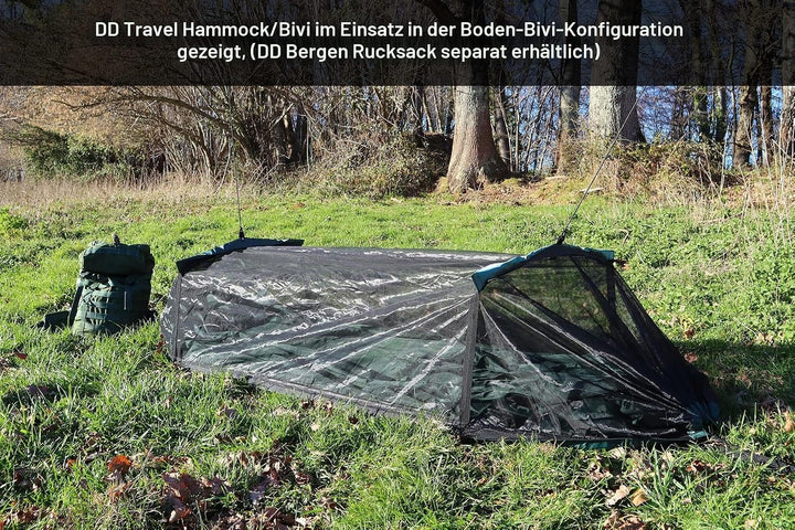 DD Travel Hängematte/Zelt Bivi – Vielseitig, kompakt Hängematte oder Zelt Bivi Grn, Grn