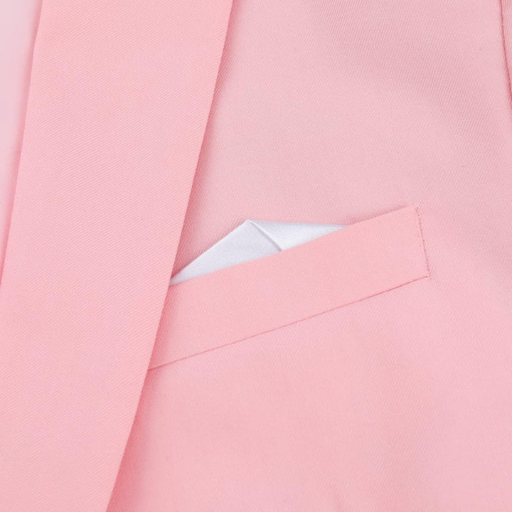 YOUTHUP Herren Sakko Zweireiher Slim Fit Formelle mit Revers Büro Hochzeit Anzugsjacke Blazer S Rosa
