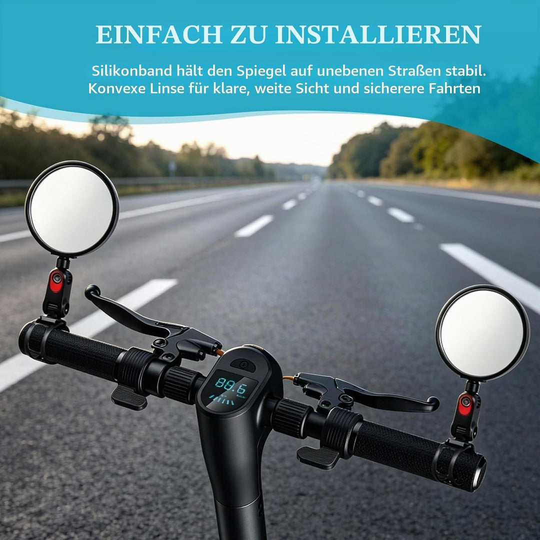 Rückspiegel für Roller Kompatibel mit Segway Ninebot ZT3 Pro F3 Pro und allen KickScooter Max G30 G2