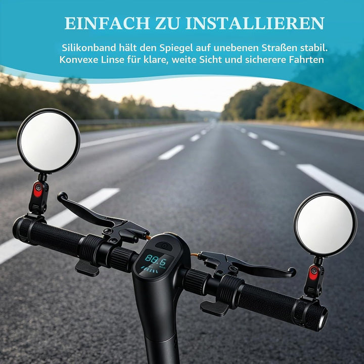 Rückspiegel für Roller Kompatibel mit Segway Ninebot ZT3 Pro F3 Pro und allen KickScooter Max G30 G2