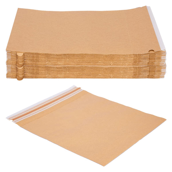 100 Versandbeutel aus Kraftpapier 120 g/m² wiederverschliessbar 42 x 44 cm | Grösse und Stückzahl wä