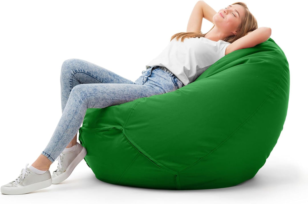 Bruni Kinder-Sitzsack Classico S in Tannengrün – Sitzsack mit Innensack für Kinder, Abnehmbarer Bezu