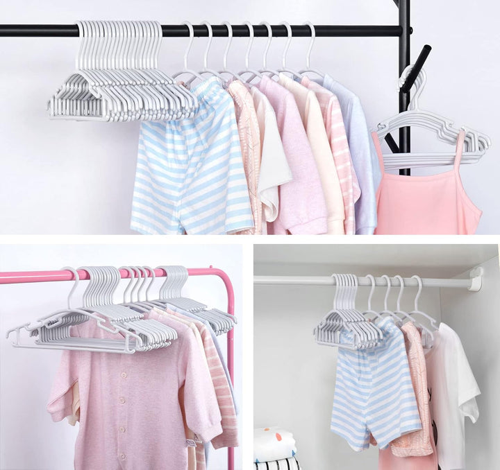ilauke 36 Stück Kleiderbügel Kinderkleiderbügel Set, Baby Kleiderbügel Hangers aus Kunststoff, Aufbe