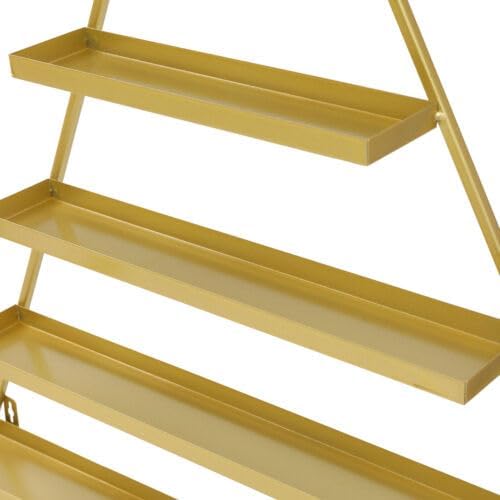 5-Ebenen Golden Eisen Display Racks, 6 Sets Dreiecke Organizer Wandregal Wandmontierte Regale für Na