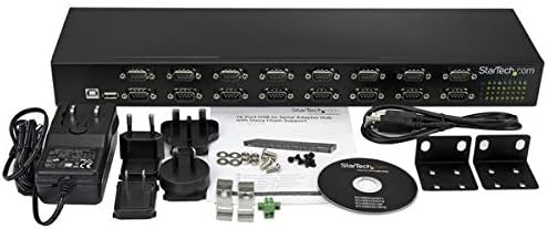 StarTech.com 16 Port USB zu Seriell Adpater Hub, USB zu RS232 Port Adapter mit Reihenschaltung, Rack