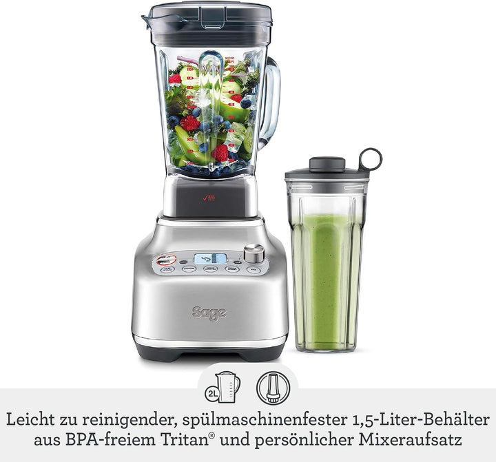 Sage - The Super Q - Standmixer - Ultrastark, Schnell, Leise, 5 One-Touch-Programme, 12 Geschwindigk