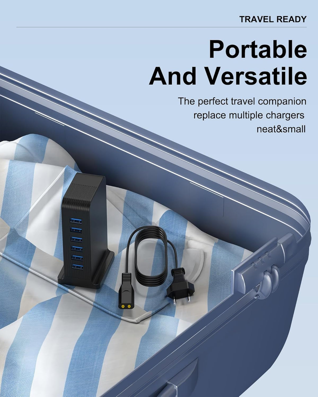 USB Ladegerät Mehrfach,USB Ladestation Mehrere Geräte Netzteil 6 Port für iPhone,Samsung Galaxy,LG,H