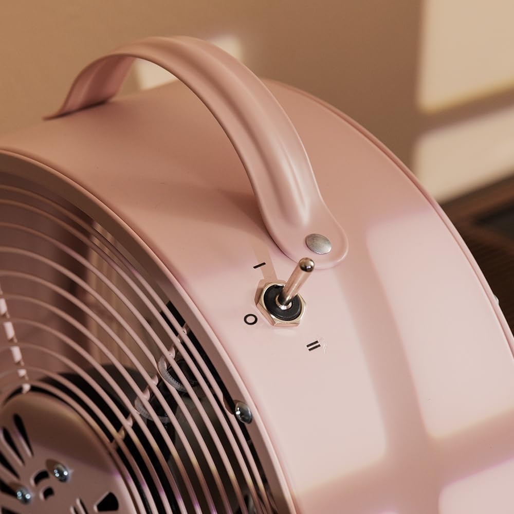 Cecotec - Tischventilatoren EnergySilence 400 RetroDesk Pink, 25 W Strom, 8 Zoll, 4 aerodynamische K