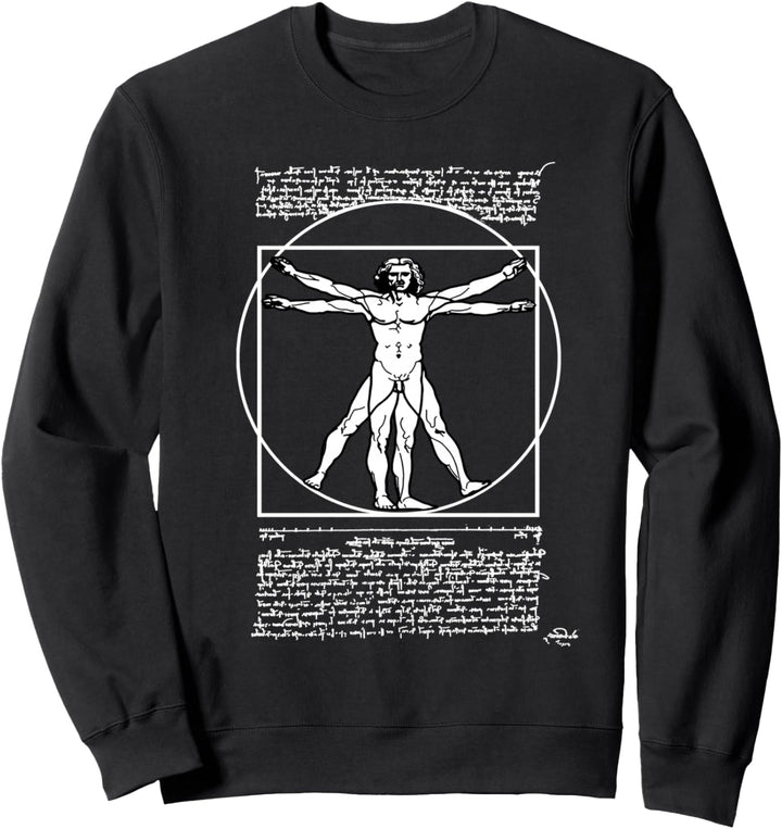 Leonardo Da Vinci | der Vitruvianische Mensch weiss Sweatshirt