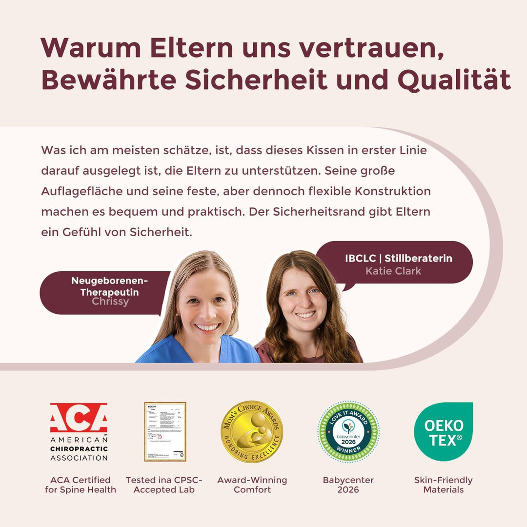 Momcozy Stillkissen mit Sicherheitsstütze – Fester und federnder Memory-Schaum – Stabile, ergonomisc