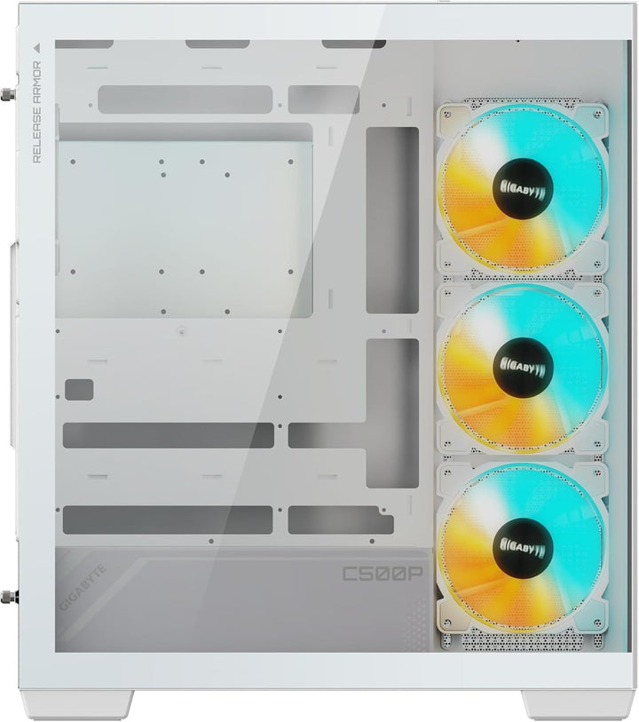 Gigabyte C500 Panoramic Stealth ATX Mid Tower gehärtetes Glas RGB Fusion PC-Gehäuse - Schwarz - GB-C
