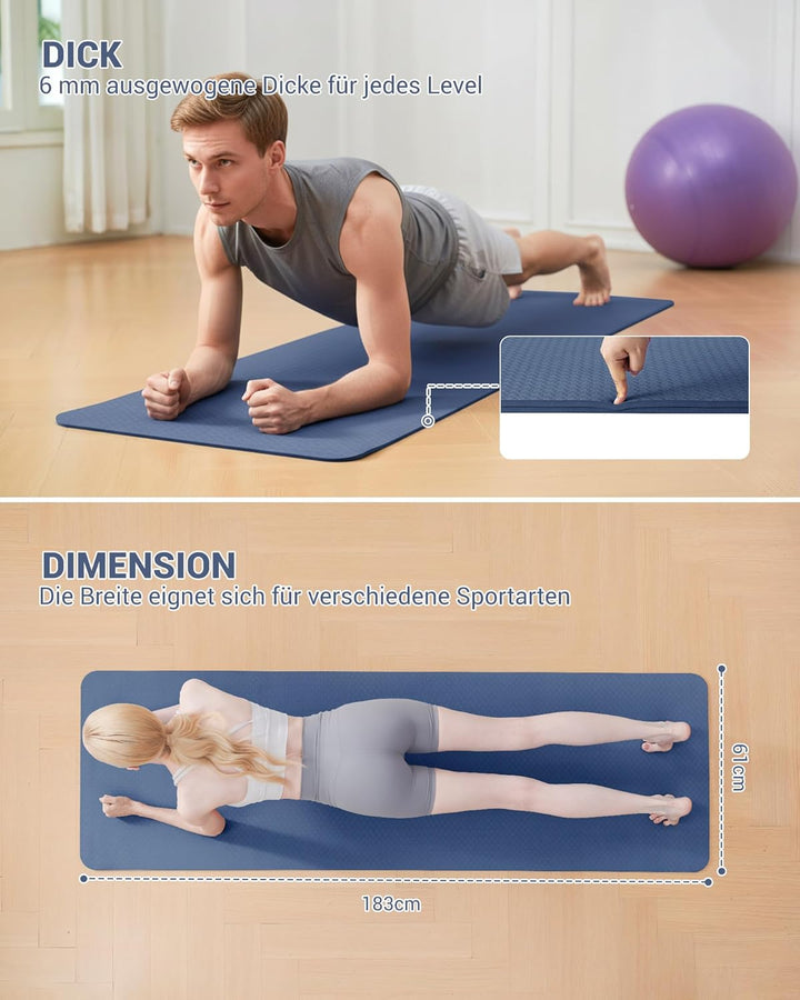 Good Nite Gymnastikmatte Yogamatte Fitnessmatte Rutschfest Trainingsmatte Sport Turn Matten Pilates