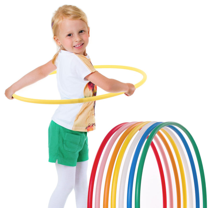 HOOPOMANIA Kinder Hula Hoop Reifen einfarbig [Ø60cm - Ø80cm] Hula Hoop für Kinder bunt Gelb Ø65cm, G