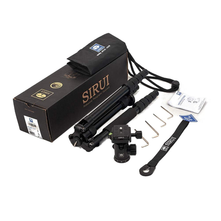 SIRUI NT-1005X/E-10 Universal Traveler Drei-/Einbeinstativ mit E-10 Kopf (Aluminium, Höhe: 148.3cm,