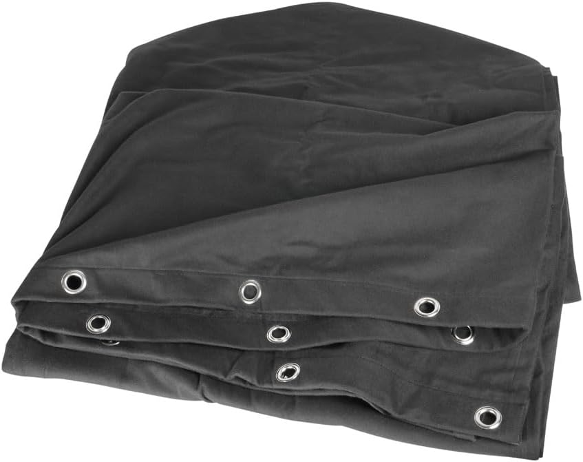 Adam Hall Accessories 0152 X 33 Bühnenmolton B1 schwarz mit Ösen brüniert 3 x 3 m