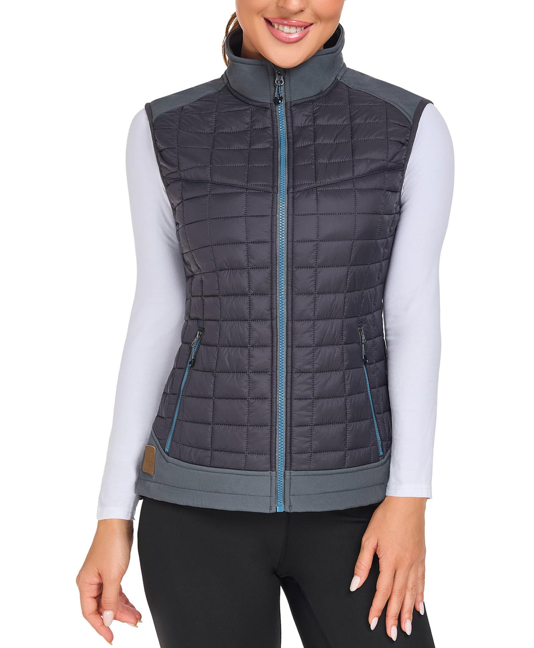 Little Donkey Andy Leichte Puffer Weste Damen Warme Ärmellose Outdoorjacke Wandern Reisen Laufen L D
