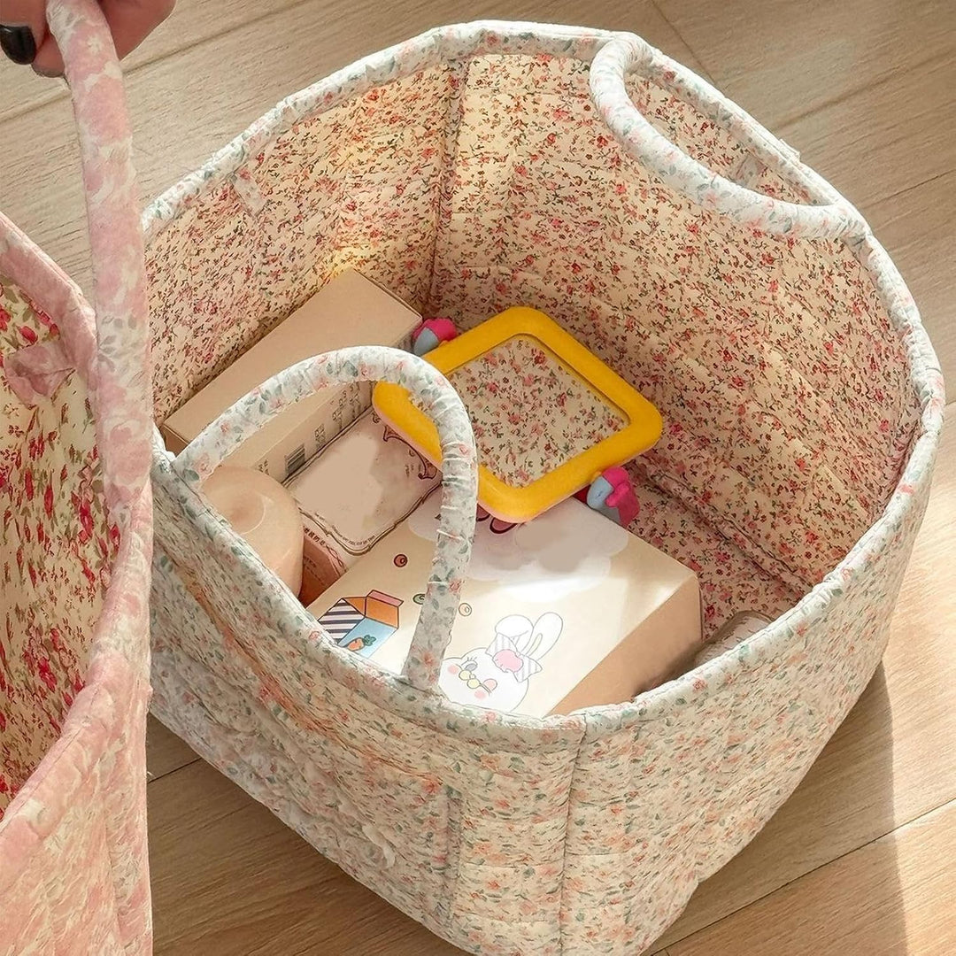 Generisch Stoff-Aufbewahrungskorb Boho Tragetasche Organizer Grün, Grün