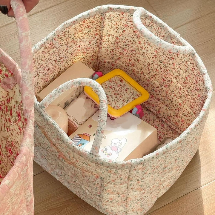 Generisch Stoff-Aufbewahrungskorb Boho Tragetasche Organizer Grün, Grün