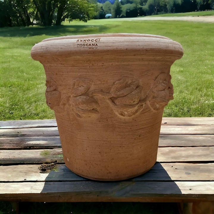 Blumentopf Pflanzgefäss Übertopf Terracotta FROSTFEST QUALITÄTSWARE Conca LIMONI (48cm), 48cm