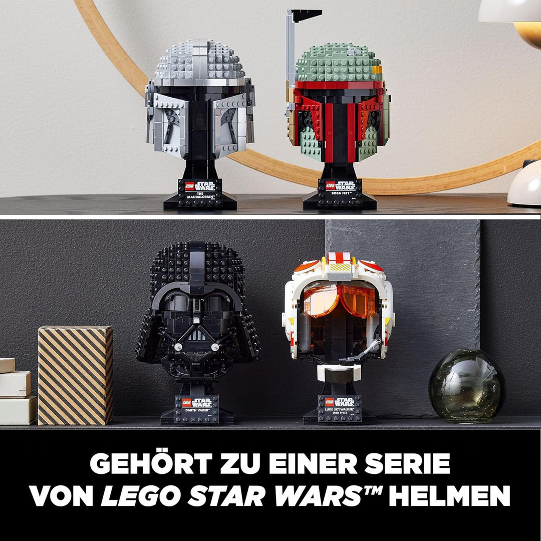 LEGO 75328 Star Wars Der Mandalorianer Helm Bausatz, Display Sammlerstück Deko-Set für Erwachsene, M