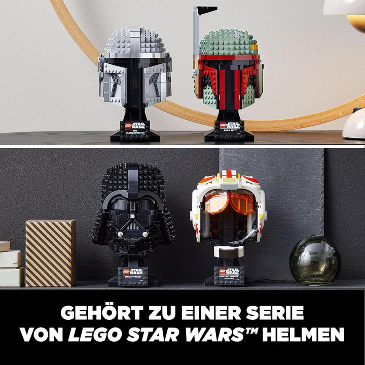 LEGO 75328 Star Wars Der Mandalorianer Helm Bausatz, Display Sammlerstück Deko-Set für Erwachsene, M