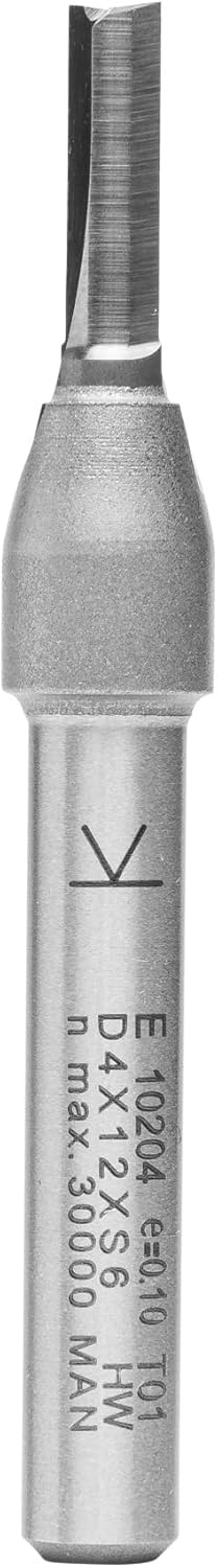 ENT 10204 Nutfräser VHW, Schaft (S) 6 mm, Durchmesser (D) 4 mm, NL 12 mm, SL 32 mm, GL 57 mm D=4 / N
