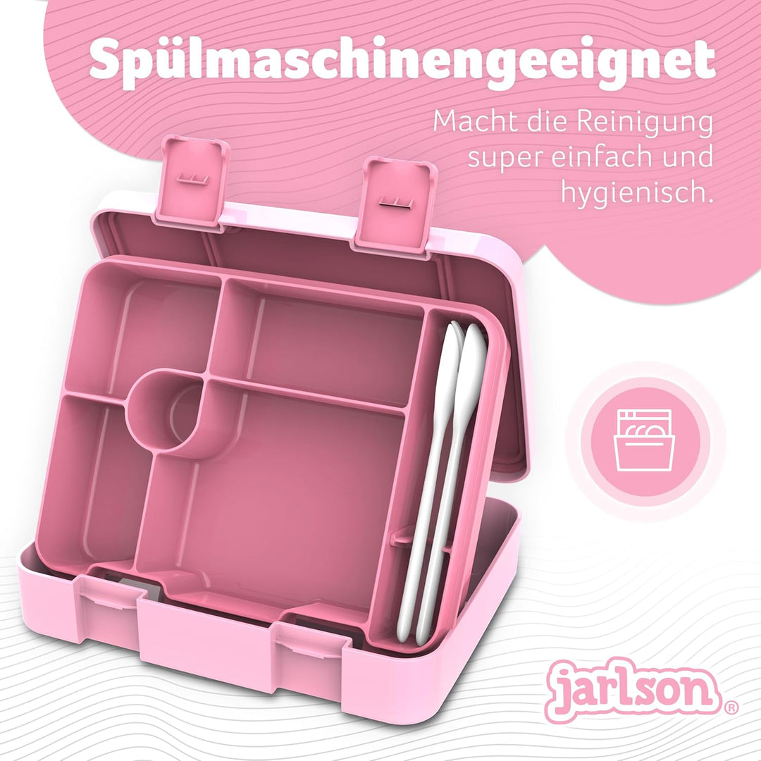 Jarlson® Brotdose Kinder mit Fächern | Lunchbox BPA frei | Bento Box auslaufsicher | Snackbox | Jaus