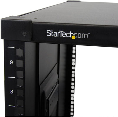 StarTech.com 4-Pfosten 9 HE Mobiles Open Frame Serverrack, 19" Netzwerk Rack mit Rädern für enge Räu