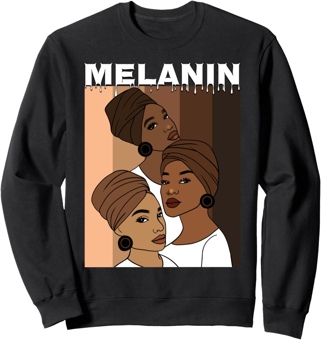 Melanin Black Pride Afro Queen Sweatshirt